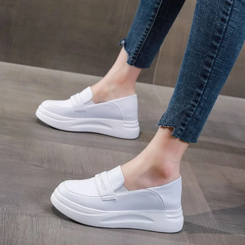 Women's White Leather Footwear - Insole Memory Foam incelemesi ve fiyatı